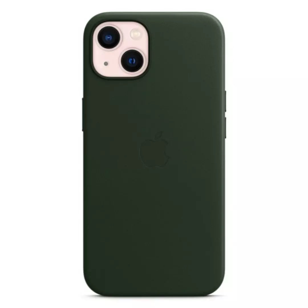 apple iphone 13 pro max leather case sequoia green