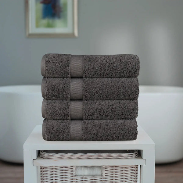 Towel Perla 4Pcs set (69x137) Bath Towel Gray