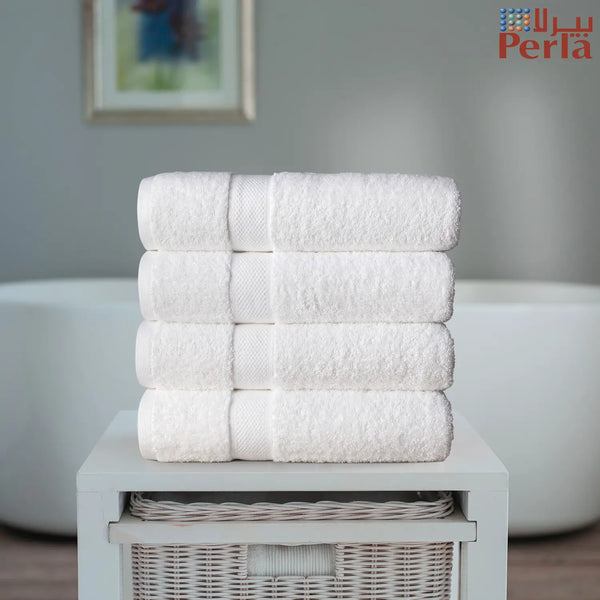 Towel Perla 4Pcs set (69x137) Bath Towel White