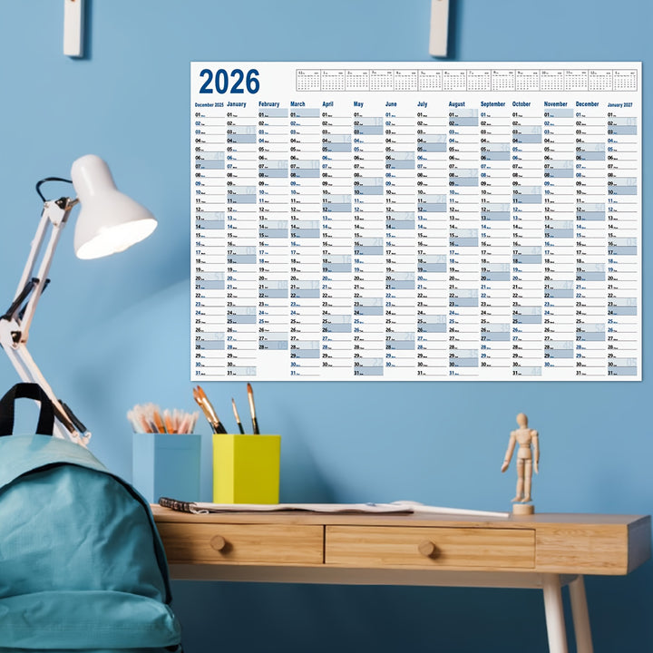 2026 Wall Calendar - Large 52.58x74.17 cm Full-Year Planner with ...