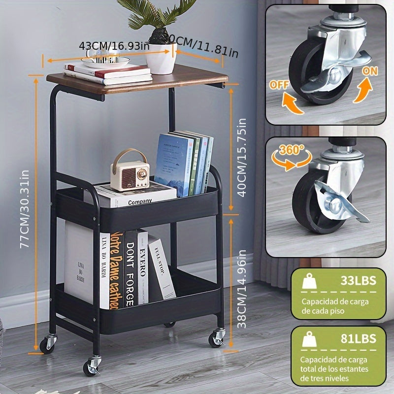 Multi-layer Movable Storage Rack with Wheels - H8H8 – SOOOQ