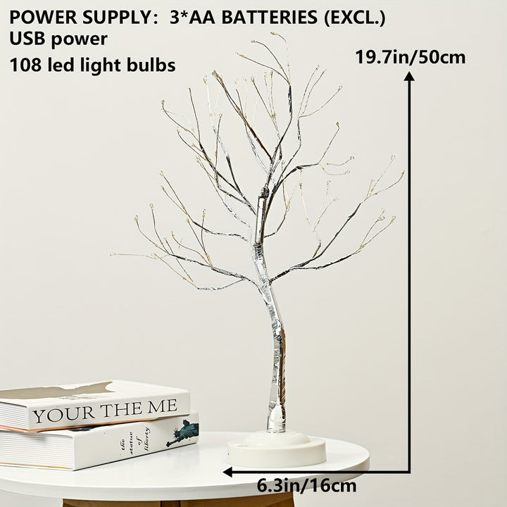 A 20-Inch Tree Light with 108 Leds, Battery-Operated, Featuring a Timer ...