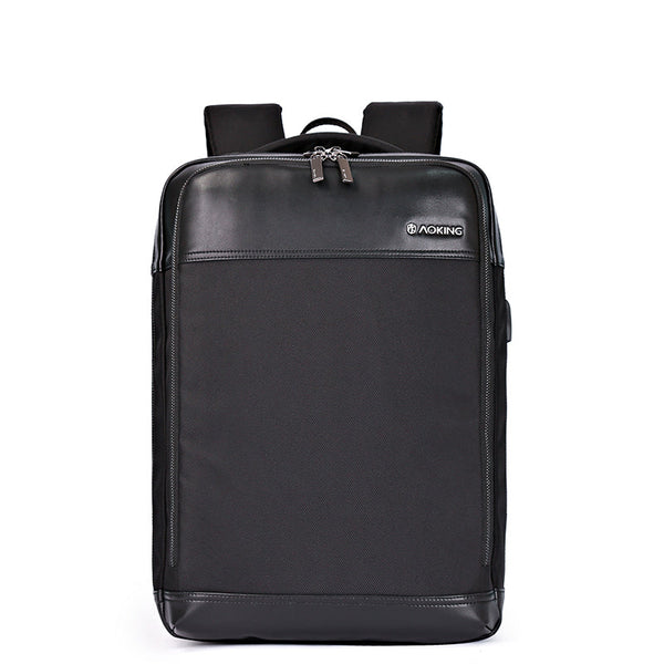 Aoking Sn86610-5 Leather Business Laptop Backpack - TJRQV4D