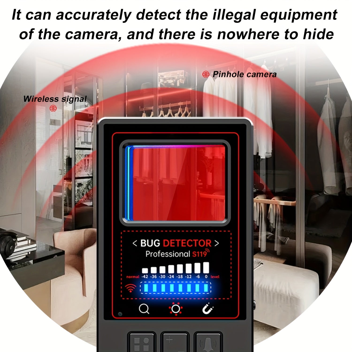 2025 X15 Privacy Protection Detector, Hidden Camera Finder, Anti-Theft ...