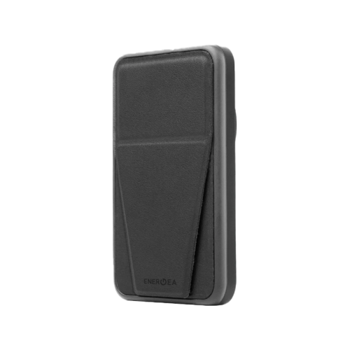 Energea MagPac Grip With Magsafe Compatible Power Bank With Stand 5000mAh - Gunmetal - RISJ