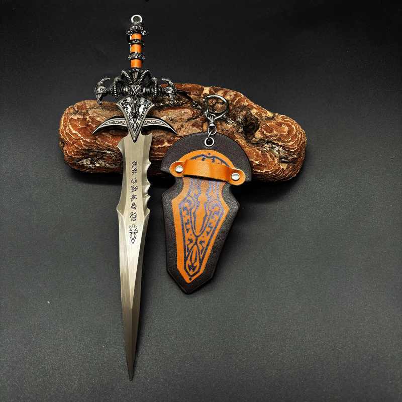 Zinc Alloy Game Sword Keychain - Collectible Miniature Sword