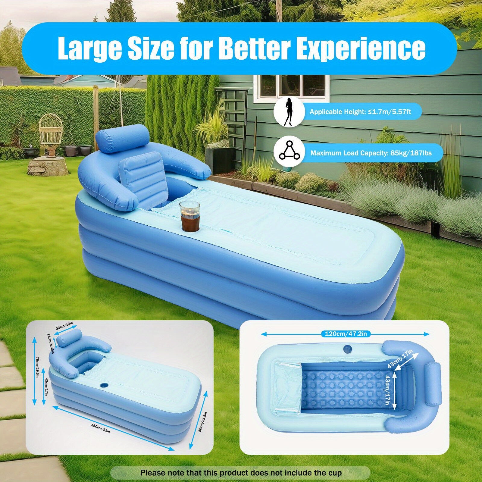 Inflatable Portable Adult Bath Tub-NFLW – SOOOQ
