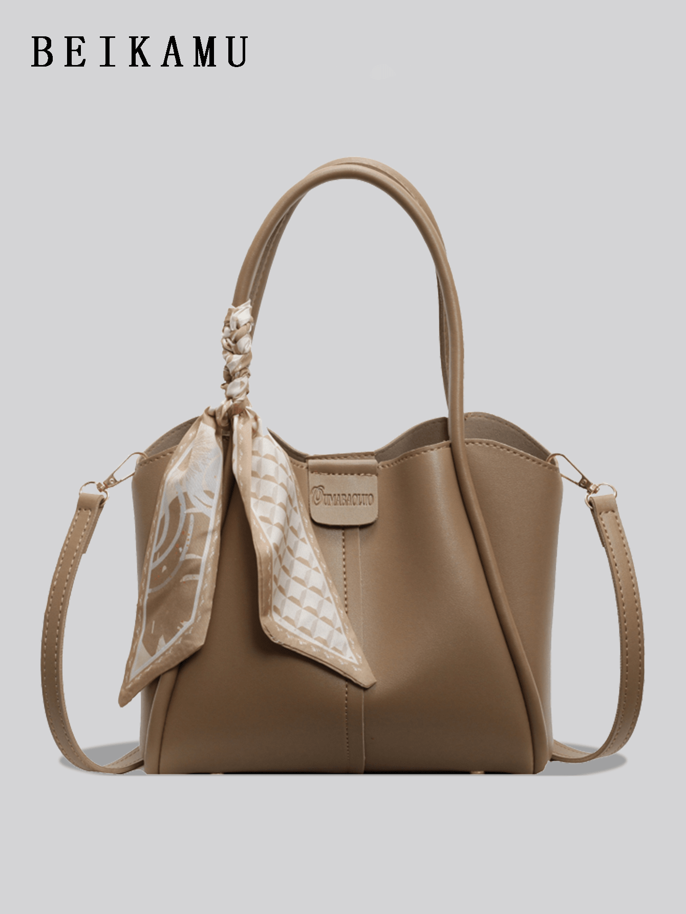 Brown Gulahmed Bags BEIKAMU Fashionable Solid-Color
