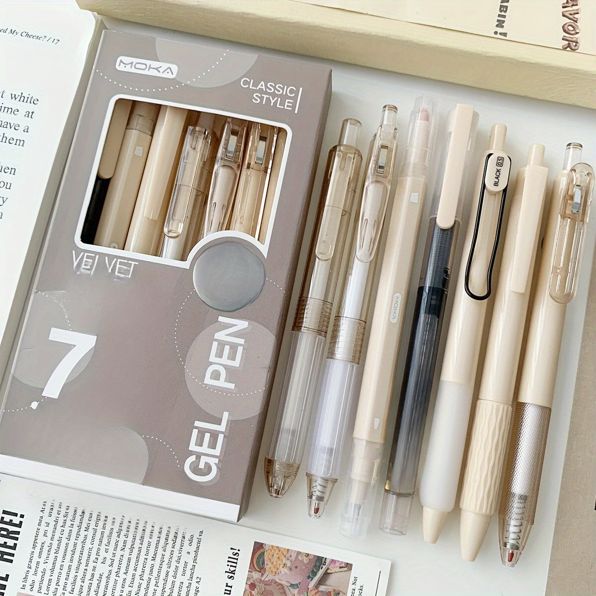 MOKA 7-Pack Retractable Ballpoint Pens - KJBS – SOOOQ