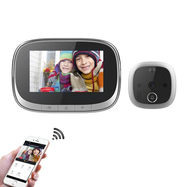 Wi-Fi Doorbell: 4.3 LCD Peephole Cam - AL6763