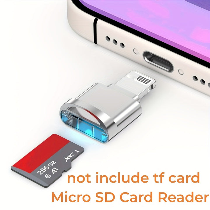 Micro SD Card Reader Adapter MFi Certified for iPhone iPad