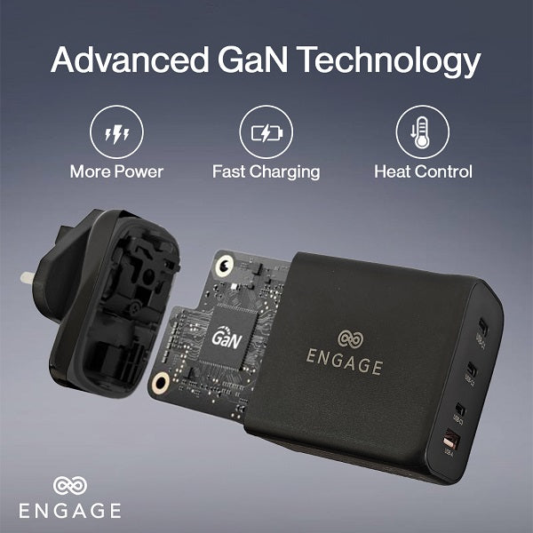Engage 200W PD Gan Charger/Adapter Black-FKLJ – SOOOQ