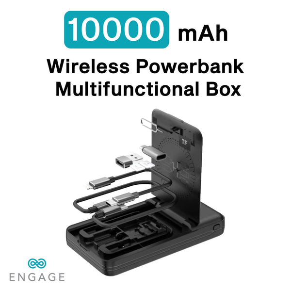 Engage Wireless Powerbank 10000Mah Multi-Functional Box PD 20W-7HSP