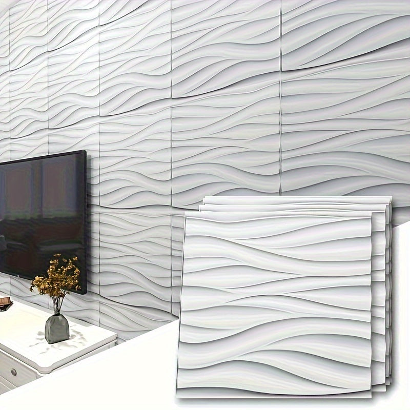 12 Tiles 3D Wave Wall Panels for Interior Wall Decor - OFOW – SOOOQ
