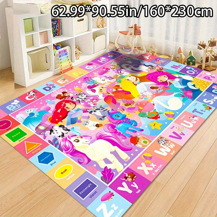 Primary Learning Mat 1pc Pink Alphabet Learning Mat - Soft Educational Mat with Colorful ...