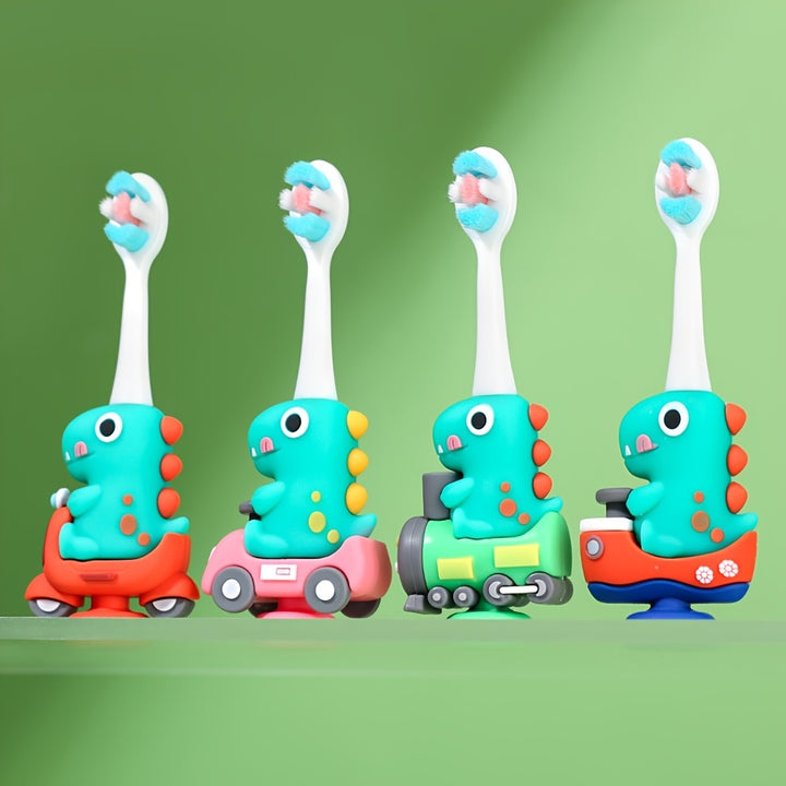Cute Car Dino Soft Toothbrushes for Home Use NJ7574