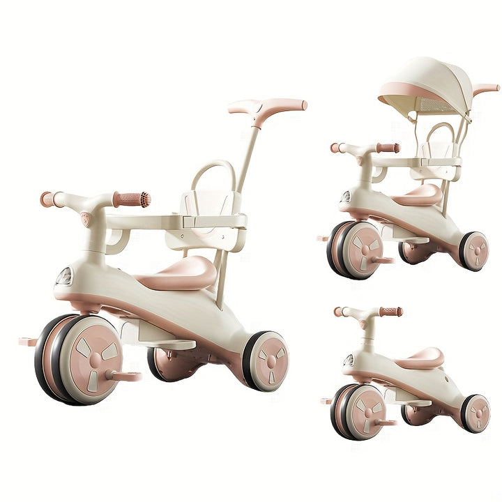 Deluxe Toddler Tricycle with Canopy  Push Handle NJ7626