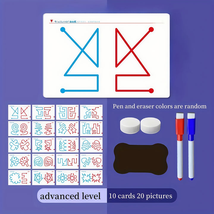 60 reusable full-brain training cards, hand-brain coordination training ...