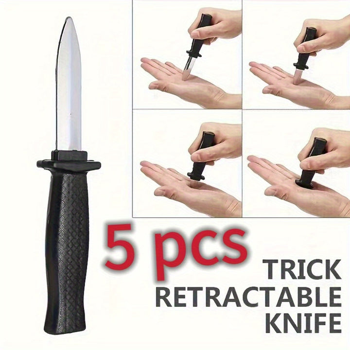 5pcs Funny Magic Retractable Knife - Joke And Party Props, Durable ...