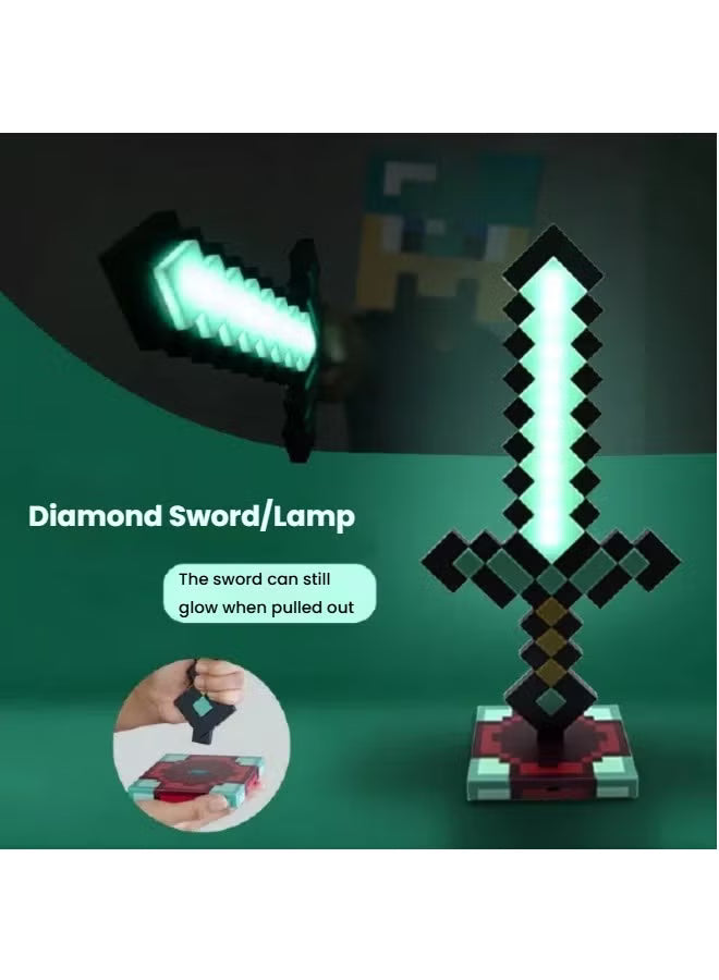 Minecraft LED Sword Lamp - Diamond Sword Night Light, 16 Color Changin ...