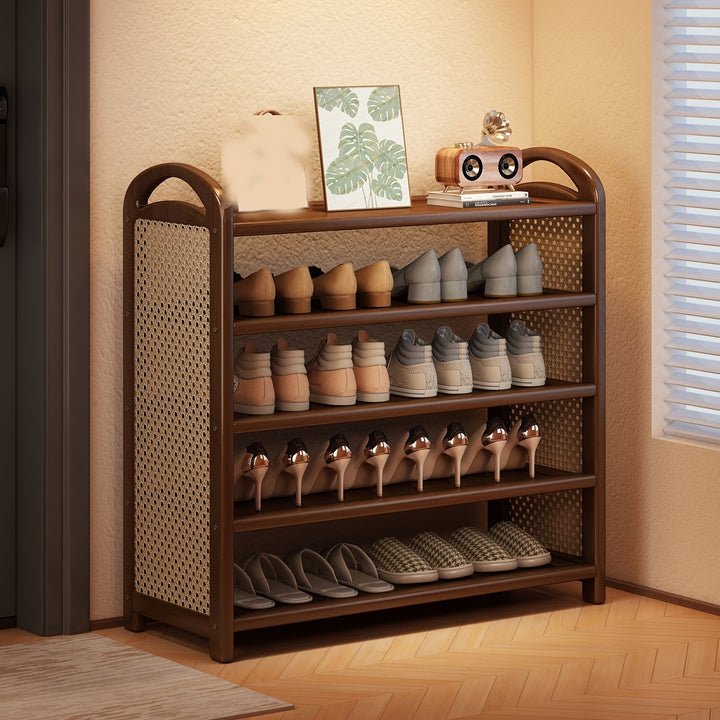 1pc Modern Wooden Shoe Rack with Curved Legs & Sturdy Construction ...