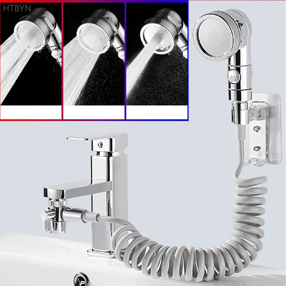 1 Set of Sink Faucet Extension Shower Head with Hose, Three-Setting ...