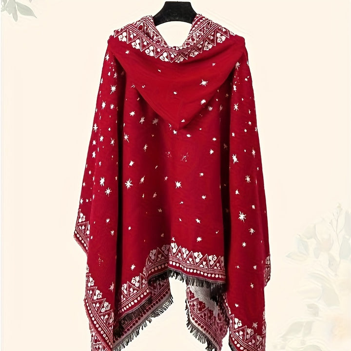 Cozy Reversible Star Shawl NJ7719