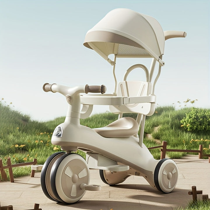 Deluxe Toddler Tricycle with Canopy  Push Handle NJ7626