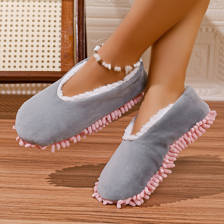 Washable Shaggy Slippers - Non-Electric Floor Sweeper, Suitable for ...