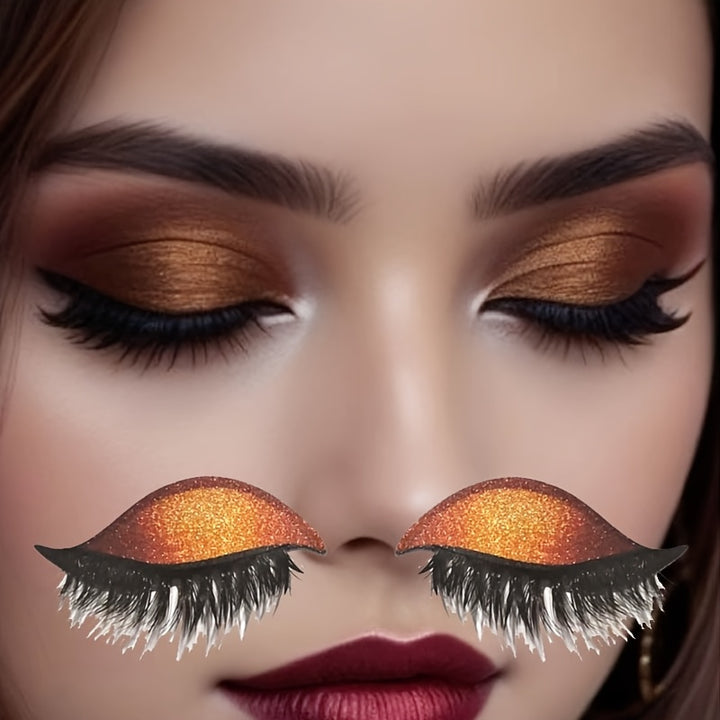 Glitter Eyeliner  Reusable Lashes Set-AML101854