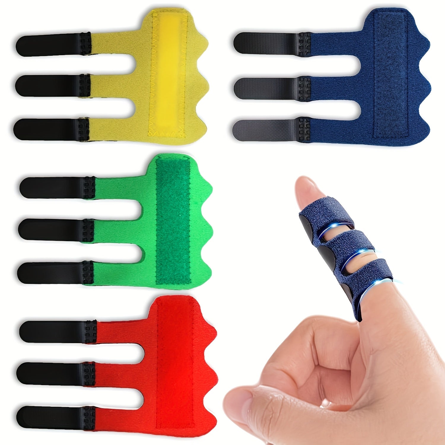4pcs Adjustable Trigger Finger Splints - Comfortable Finger Brace ...