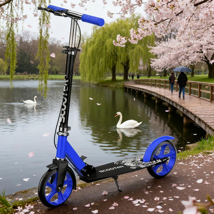 Foldable Scooter with Front Brake and Shock Absorber System - APS10