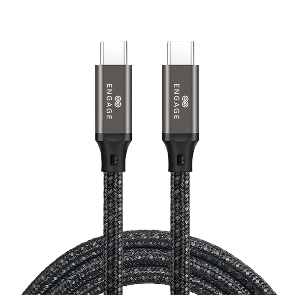 Engage PD 240W USB-C to USB-C High Speed Charging & 40Gbps Data Transfer 8K Cable 2M Black