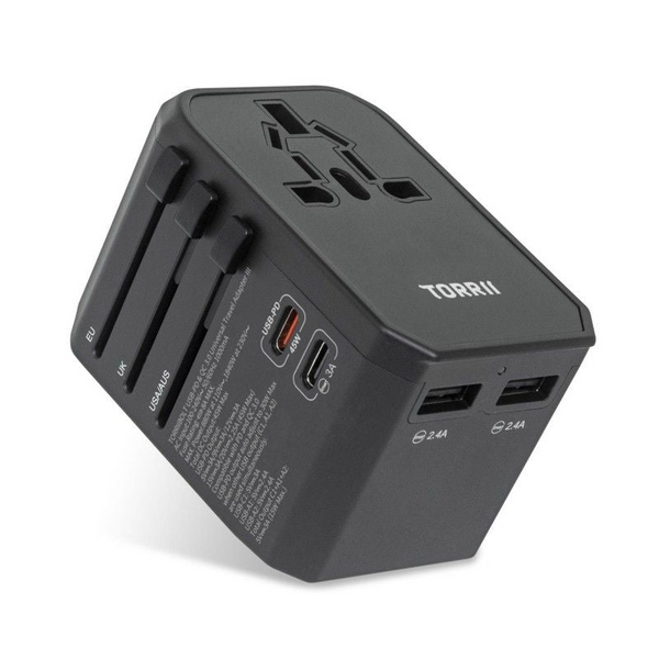 Torrii Bolt USB-PD & QC 3.0 Universal Travel Adapter III Black - GC1U