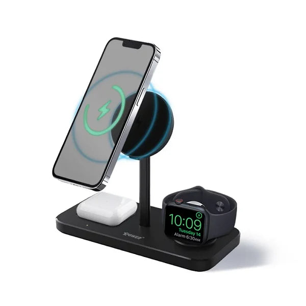 XPOWER WLS10 5 IN1 15W MAGNETIC WIRELESS CHARGING STATION BLACK