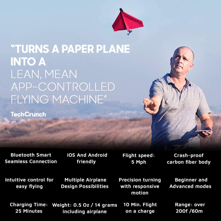 Powerup 3.0 Smartphone Controlled Paper Airplane - Future Store