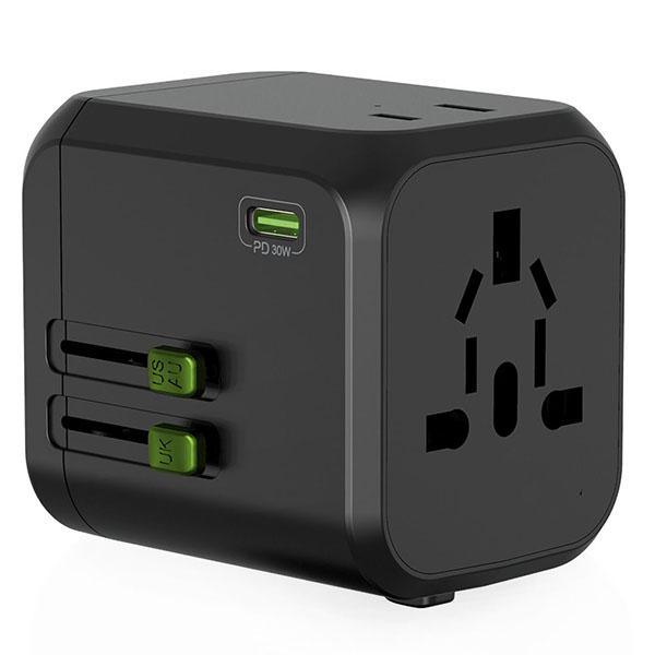 Goui Uniq PD 30W Universal Travel Multiple Adapter Charger Black - Future Store