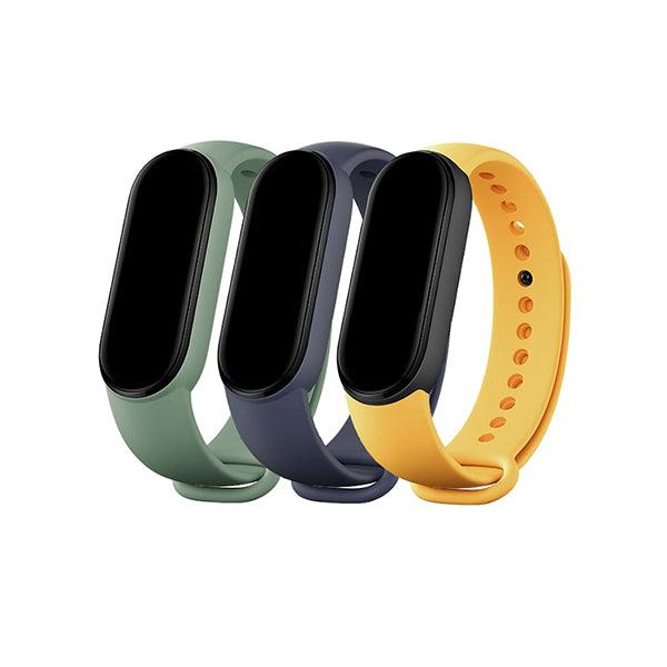 Mi Smart Band 5 Strap Pack Of 3 Navy Blue/Yellow/Mint Green - Future Store