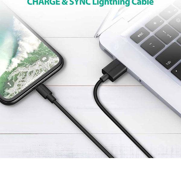 RAVPower Lightning Cable Charge & Sync 3.3ft 1m Black - Future Store