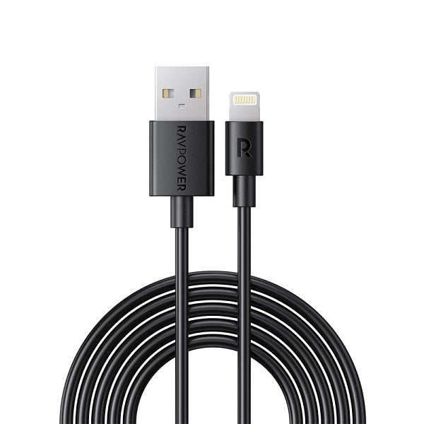 RAVPower RP-CB1014 USBA-Lightning Cable 1m TPE Black-5H1V