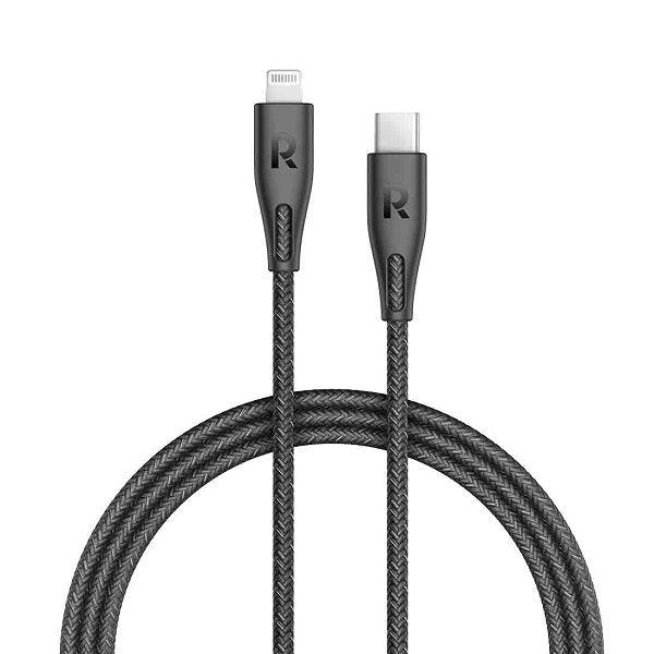 RAVPower Type-C to Lightning Cable 2m Nylon Black - Future Store