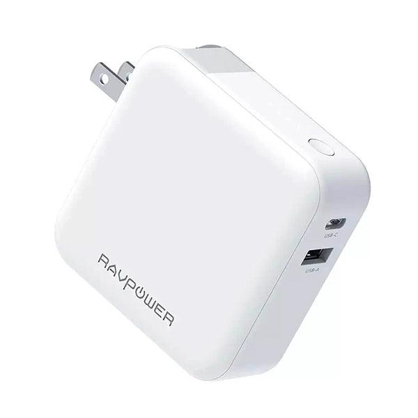 Ravpower 5000Mah Ac+Pd 18W+Qc3.0 Power Bank (Uk) White - Future Store