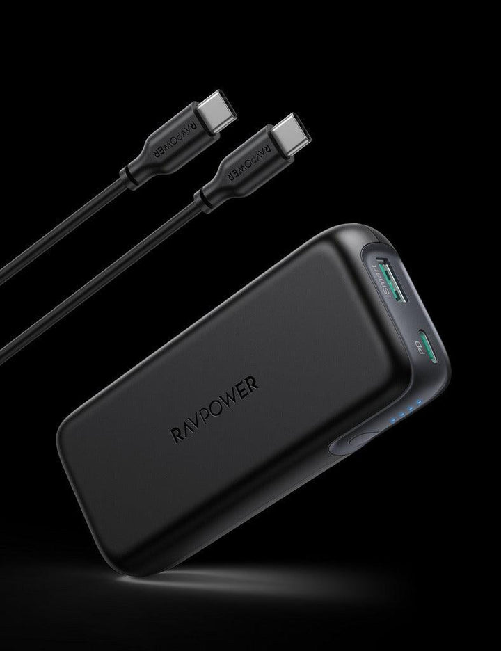 RAVPower RP-PB186B 10000mAh Power Bank 20W USB C Portable Charger Black - Future Store