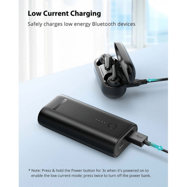 RAVPOWER RP-PB205DGR 10000mAh PD+QC 20W Power Bank Black - Future Store