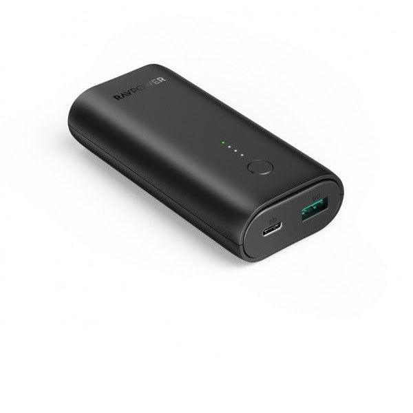 RAVPOWER RP-PB205DGR 10000mAh PD+QC 20W Power Bank Black - Future Store