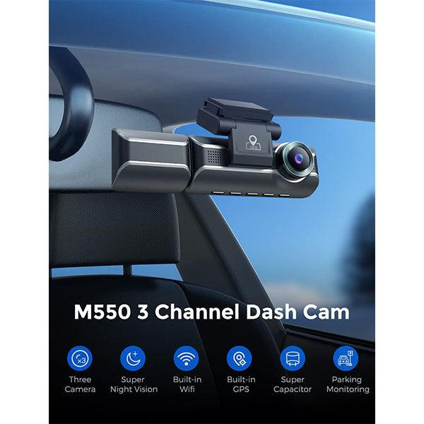 M550 3 Channel 4K+1080P+1080P Dash Cam with WiFi & GPS - Future Store