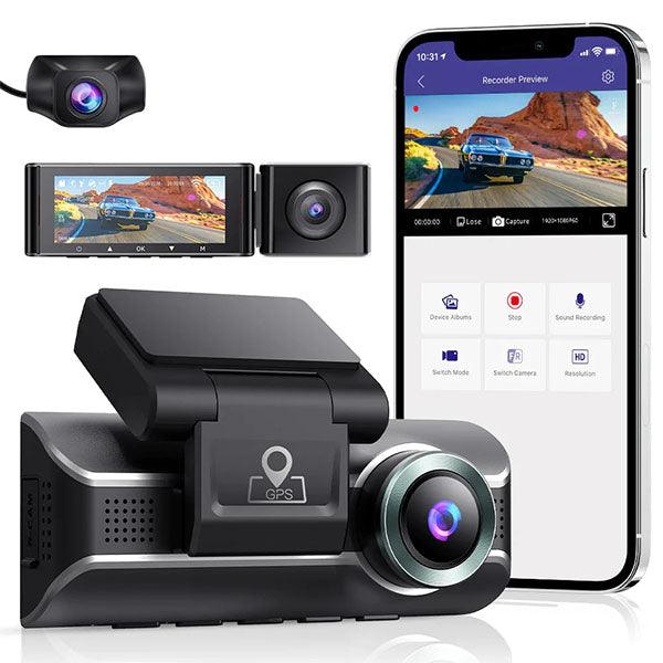 Azdome M550 Pro 3 Channel Dash Cam 4K+1080P+1080P Dash Cam with 5G WiFi & GPS - Future Store