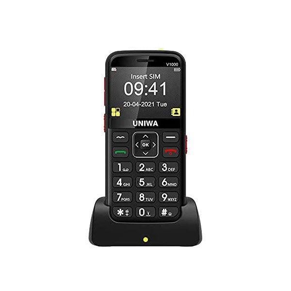 UNIWA V1000 4G Big Buttons Keypad Senior Phone Black - Future Store