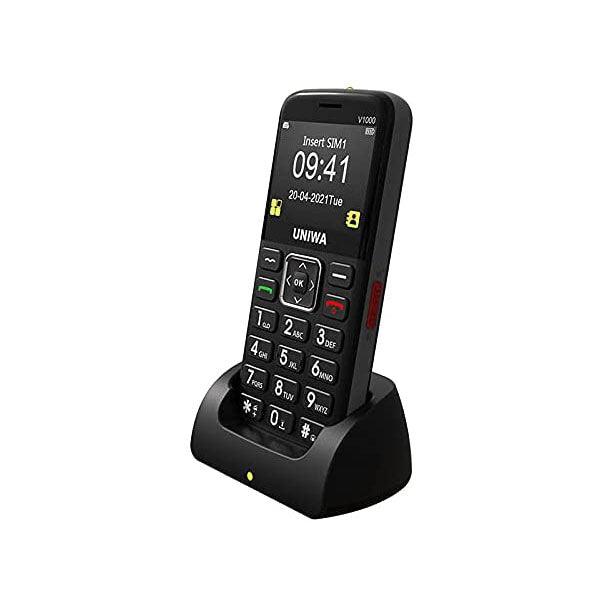 UNIWA V1000 4G Big Buttons Keypad Senior Phone Black - Future Store