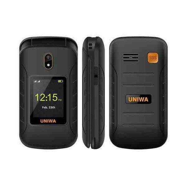 UNIWA V909T 4G Big Buttons Keypad Senior Flip Phone Black - Future Store